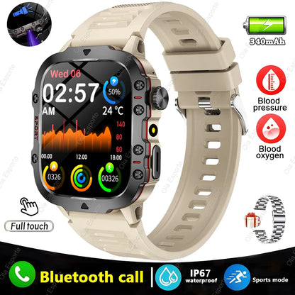 2025 Military Style Smartwatch: GPS, Waterproof, Bluetooth Call