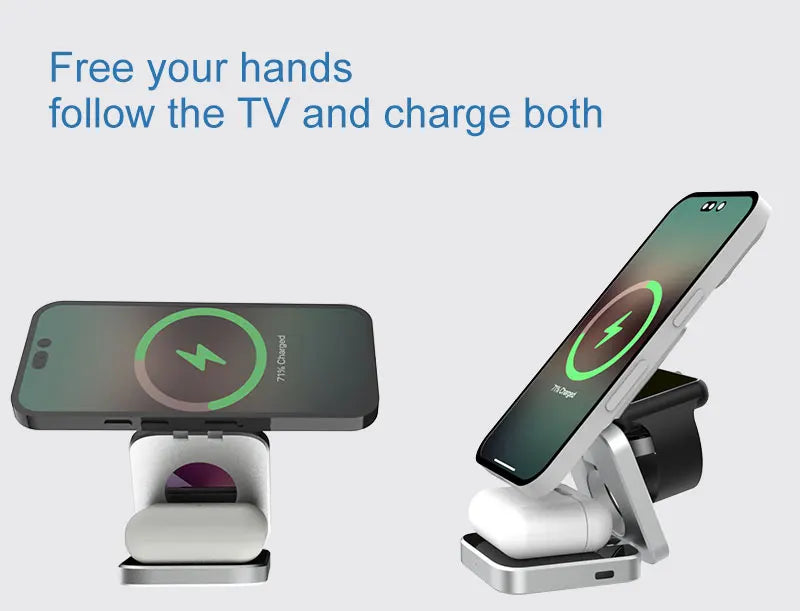 3-in-1 Magnetic Wireless Charger – 30W Fast Charging