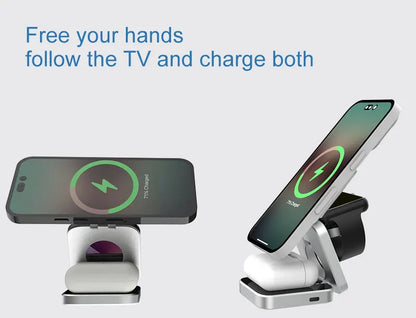 3-in-1 Magnetic Wireless Charger – 30W Fast Charging