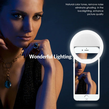 USB Selfie Ring Light – Bright, Adjustable Phone Light for iPhone & Android