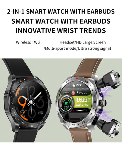 New Smart Watch & Bluetooth Earbuds 2-in-1