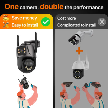 3-Lens 15MP HD WiFi PTZ Camera – CCTV