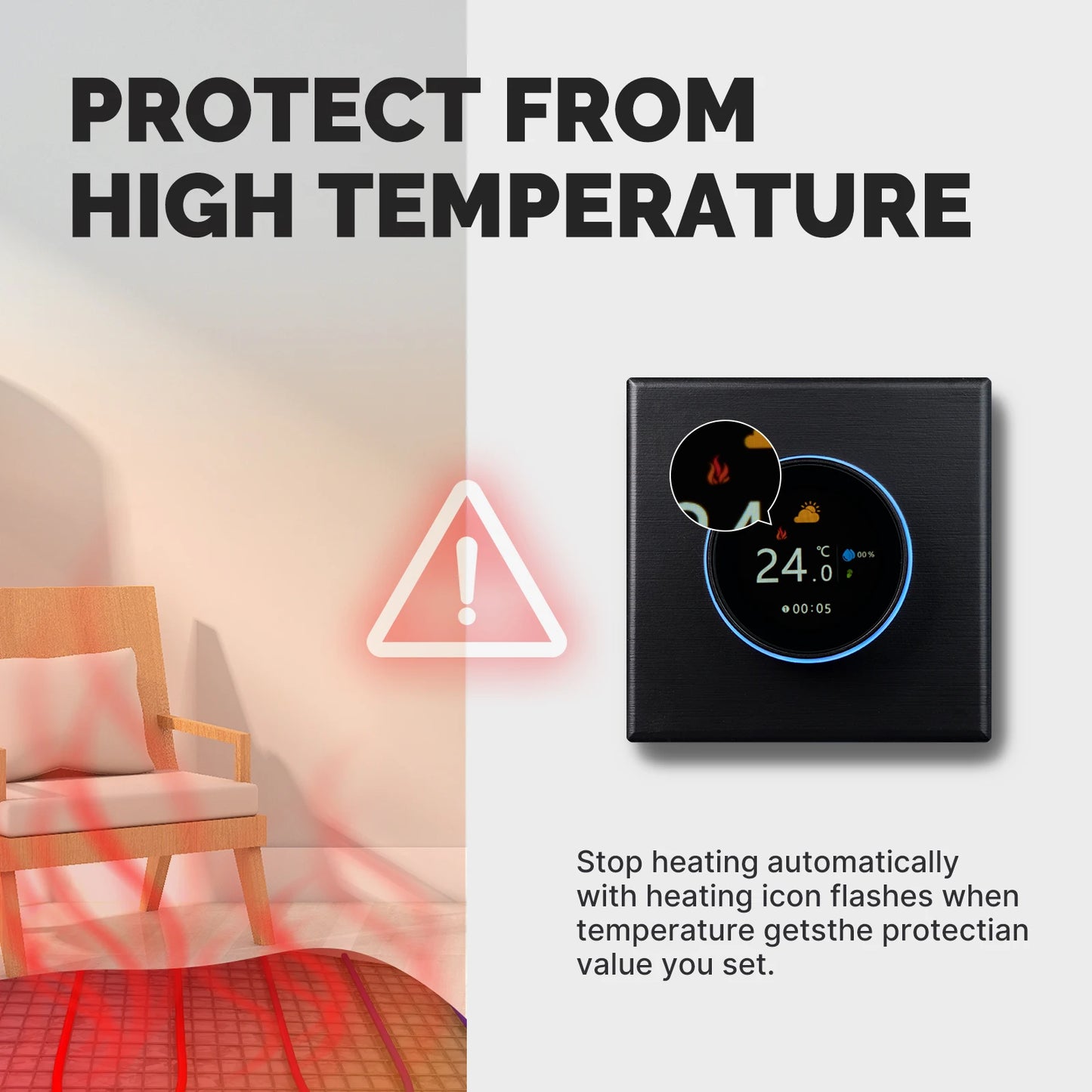 Smart WiFi Thermostat – Works with Alexa & Google Home