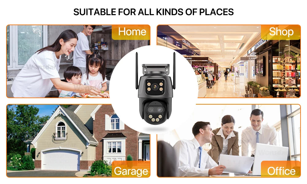 3-Lens 15MP HD WiFi PTZ Camera – CCTV