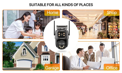 3-Lens 15MP HD WiFi PTZ Camera – CCTV