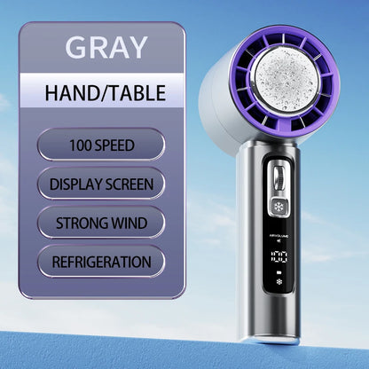 Refrigeration High-Speed Handheld Electric Fan - 4000mAh