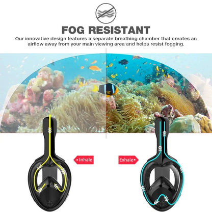 Underwater Anti-Fog Full Face Snorkel Mask