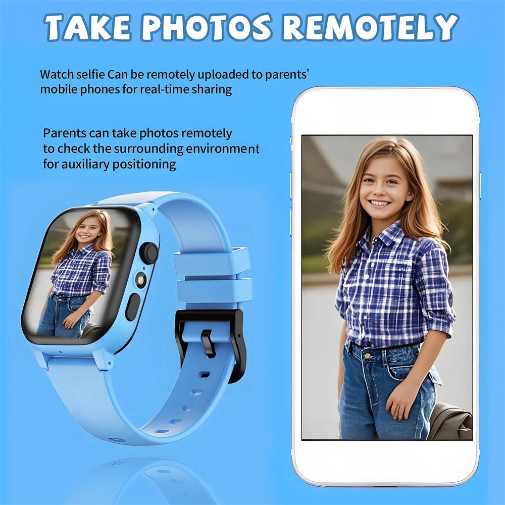 4G Kids Smart Watch – GPS, Camera, Waterproof & SOS Calls