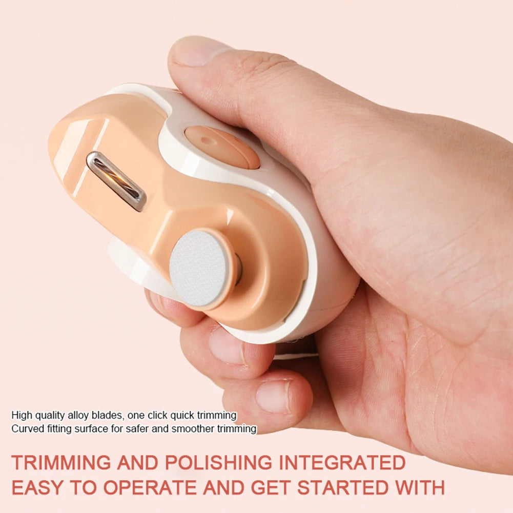 2-in-1 Electric Nail Trimmer – Safe & Painless for Baby, Kids & Adults