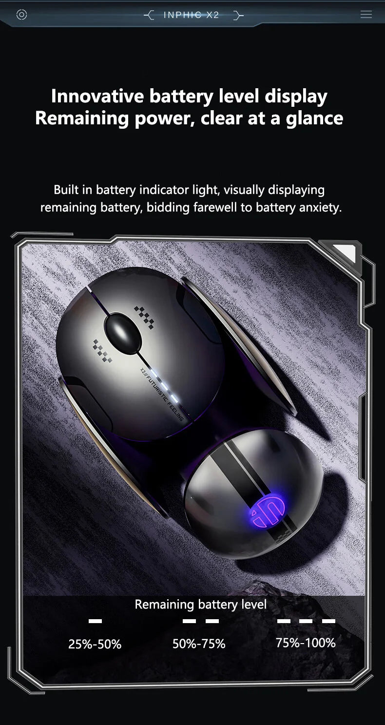 Inphic X2 - Silent Metal Wireless Mouse