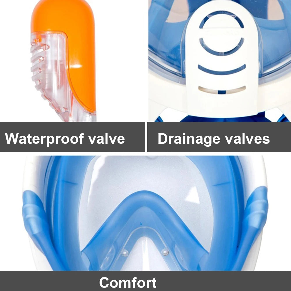 Underwater Anti-Fog Full Face Snorkel Mask