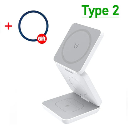 3-in-1 Magnetic Wireless Charger – 30W Fast Charging