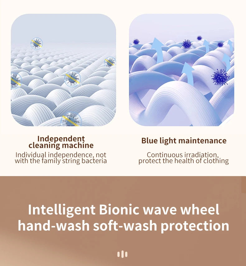 Portable Mini Washer – Fully Automatic with Spin Dryer, 220V