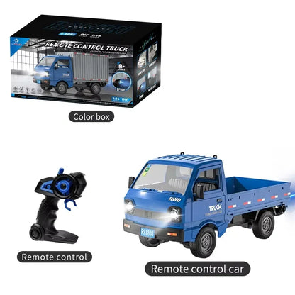 KF21 1:16 RC Drift Truck – LED Spray Light, Climbing & Cargo Haul