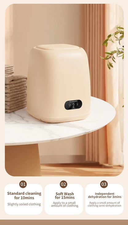 Portable Mini Washer – Fully Automatic with Spin Dryer, 220V