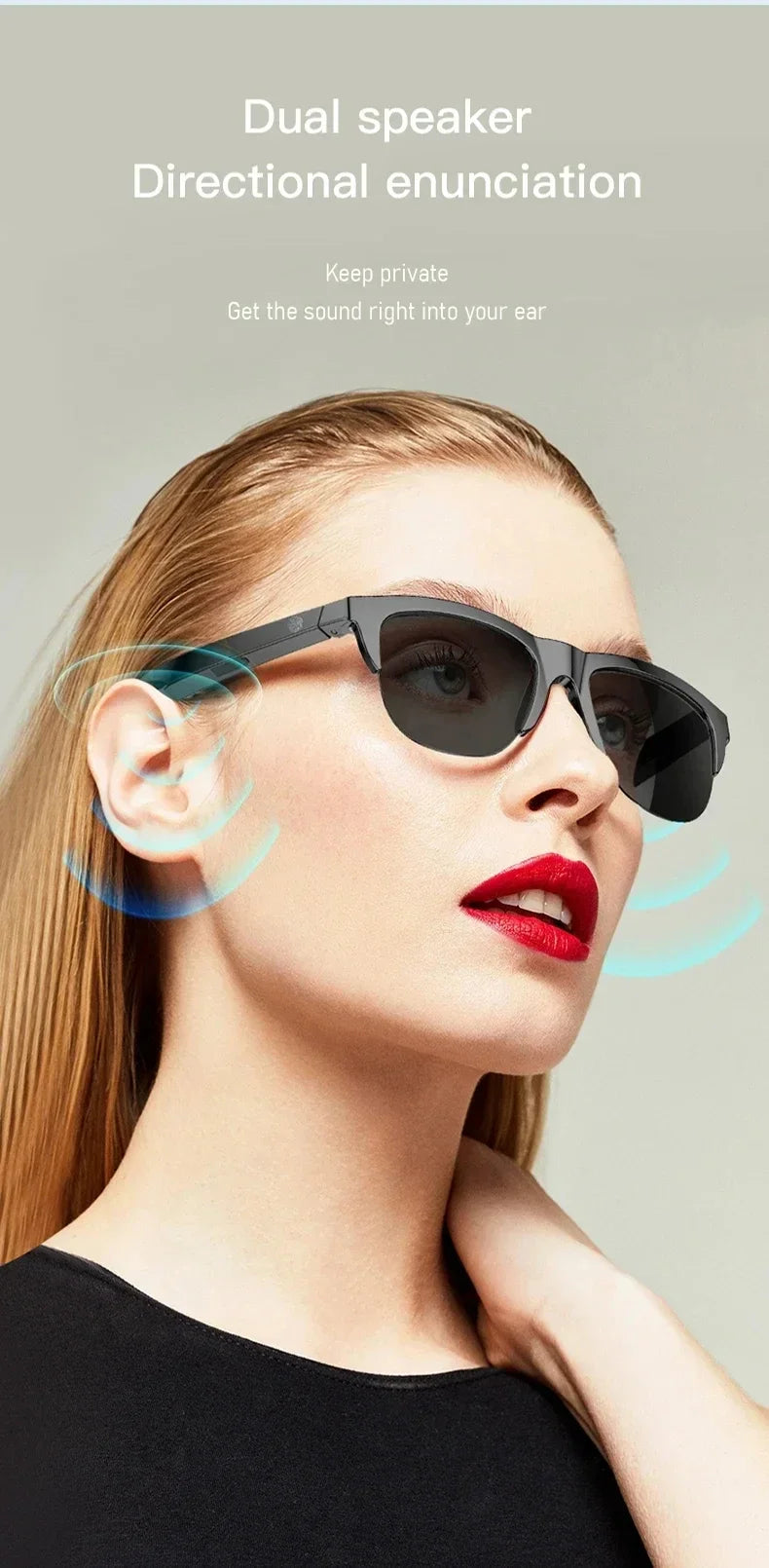 Xiaomi MIJIA Smart Glasses – Bluetooth Calls, Hi-Fi Audio, UV Protection