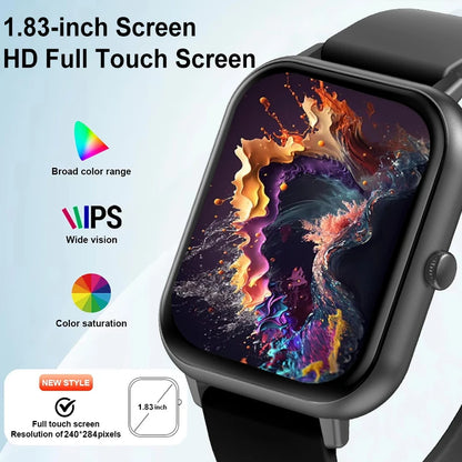 New Smart Watch – Bluetooth Calls, Fitness Tracker, IP68 Waterproof (iOS/Android)