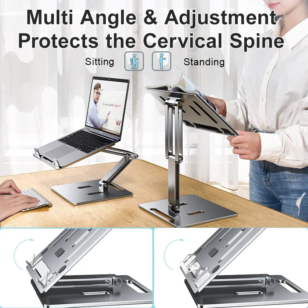 Adjustable Aluminium Book Stand – Foldable Reading Holder