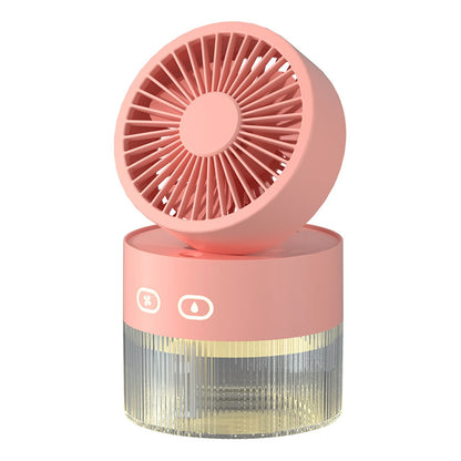 USB Mini Air Cooler + Humidifier & LED Light – 3-Speed Portable Comfort for Desks & Bedrooms