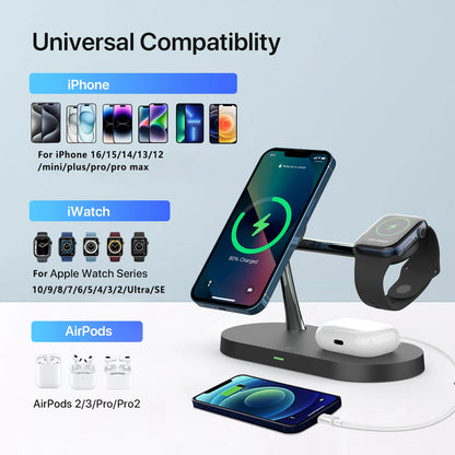 3-in-1 Fast Wireless Charging Stand
