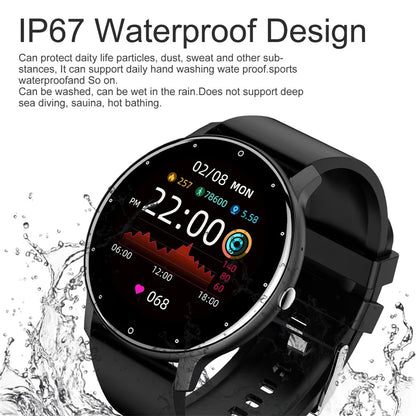 LIGE ZL02 Smartwatch – Touch Screen, Bluetooth Calls, IP67 Waterproof