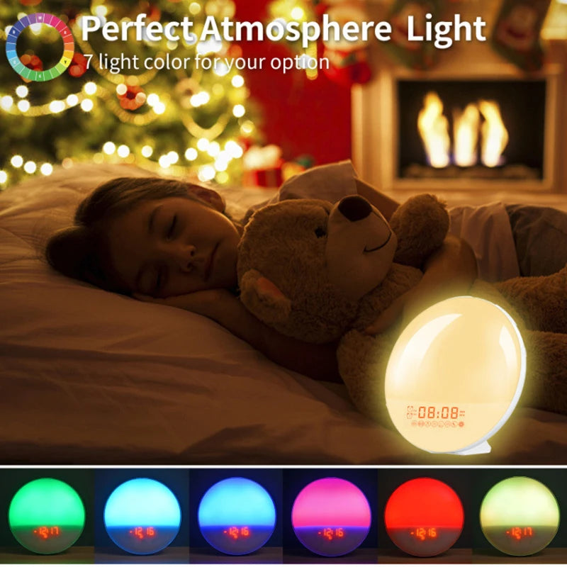 Smart Sunrise Alarm Clock – Dual Alarms, FM Radio, Nightlight & Natural Sounds