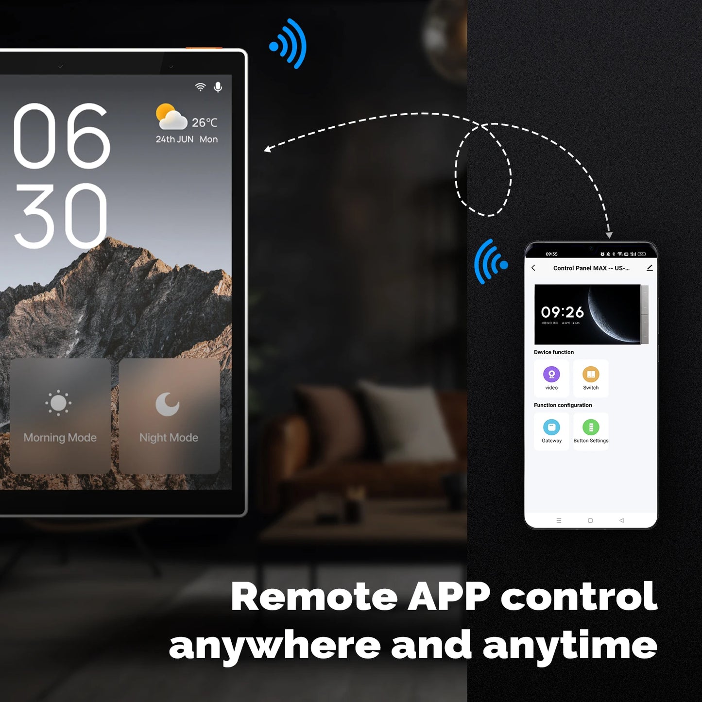 MOES 5" Smart Touch Panel – Voice Control with Alexa, ZigBee Hub & Scene Control