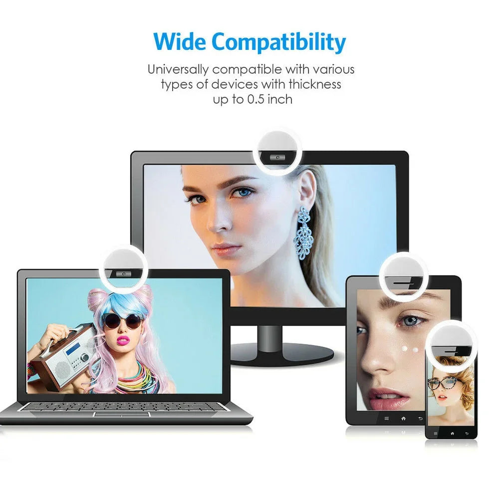 USB Selfie Ring Light – Bright, Adjustable Phone Light for iPhone & Android