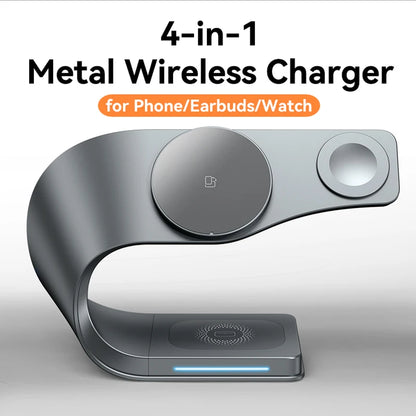 4-in-1 Wireless Charging Station – Fast Magnetic Charging