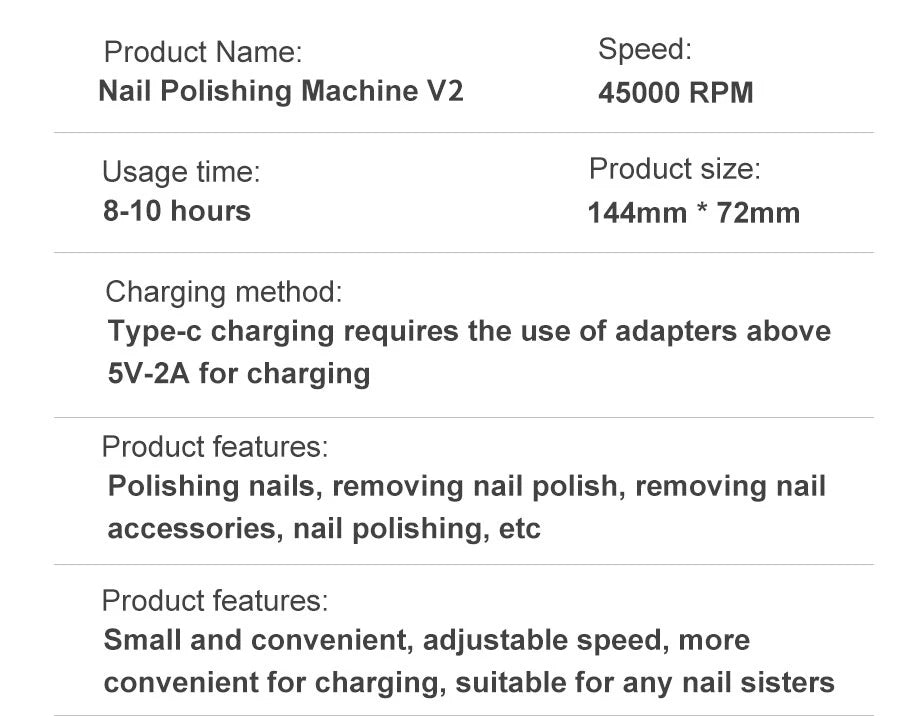 Pro Nail Drill – 45K RPM, Ultra-Quiet & Cordless for Flawless Manicures