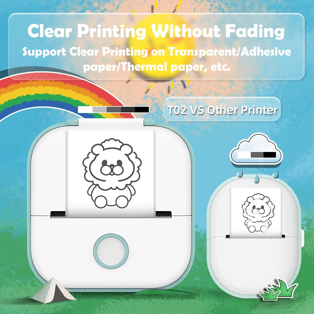 T02 Portable Mini Thermal Printer